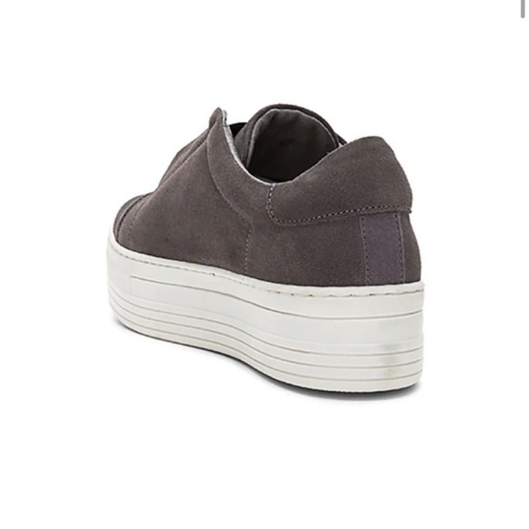 All Saints Aya Suede Platform Slip On Rounded Toe Elastic Top Sneaker 38/8 - Picture 6 of 8